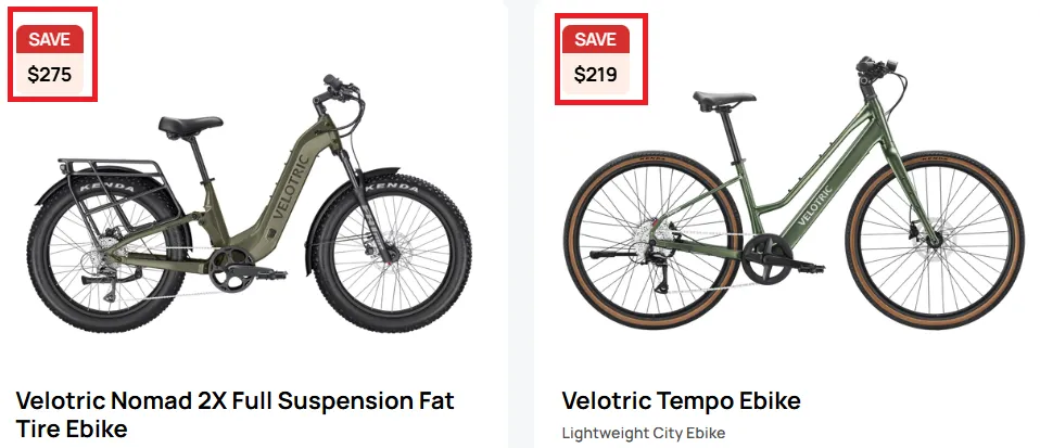 Velotricbike latest discount offer